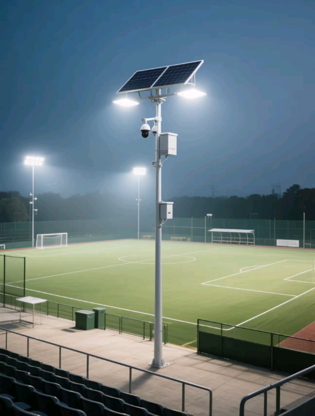 球场/仓库/广告牌照明痛点？bsports太阳能路灯一灯搞定三大场景